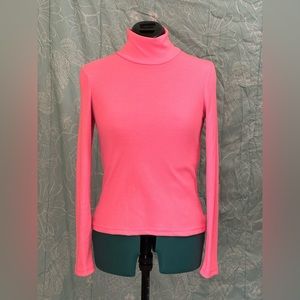 Neon Pink Bodycon Turtleneck